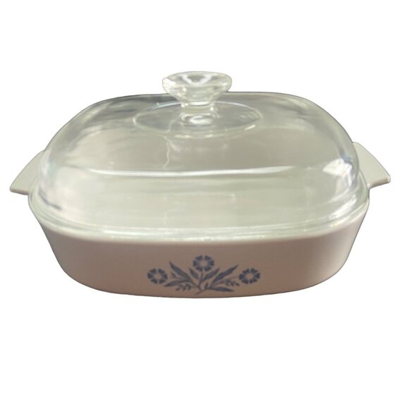 Vintage 80s Corning Ware Blue Cornflower A10B Casserole Dish w/ Pyrex Lid A12C - Picture 6 of 16